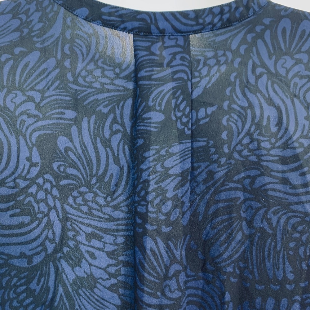 TORRID Black Blue Sheer Blouse 110844 Top Shirt 2 - Picture 16 of 16